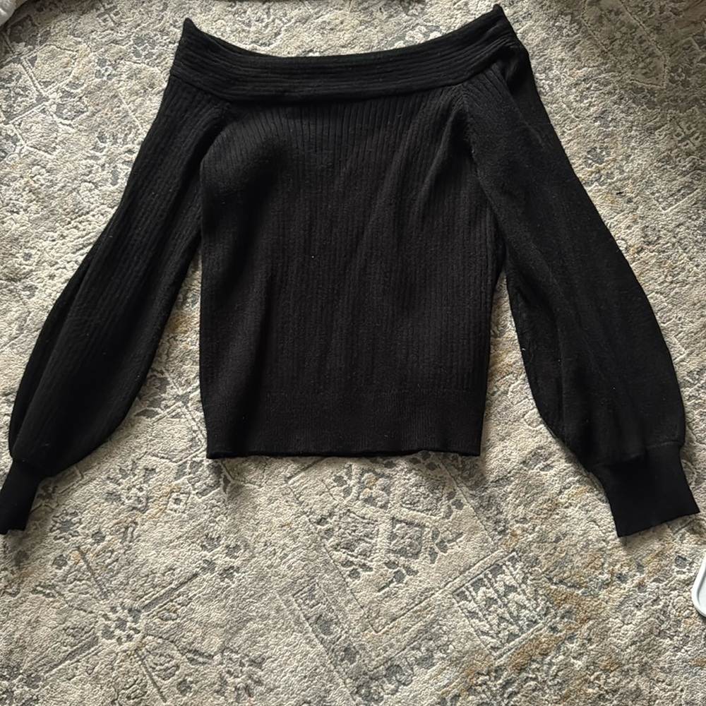 Black off the shoulder sweater NEVER WORN